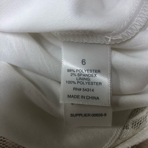 Bisou Bisou Ivory Lacey Sleeveless Dress Size 6 NWT - Picture 6 of 6